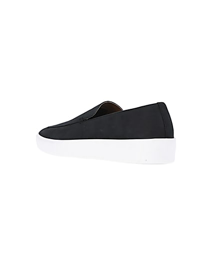 360 degree animation of product Black Nubuck Cupsole Loafers frame-6