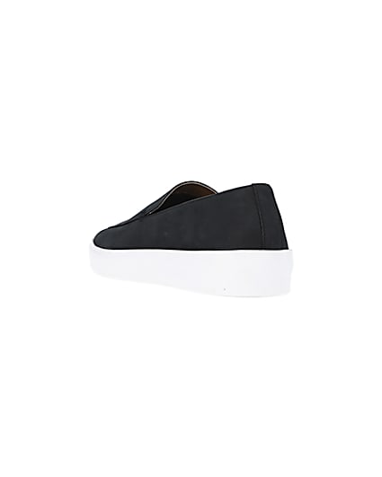 360 degree animation of product Black Nubuck Cupsole Loafers frame-7