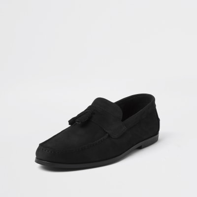 river island black tassel loafers