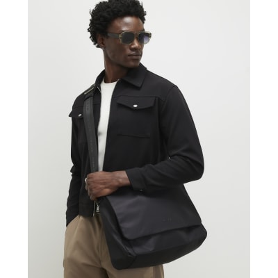 Black Nylon Messenger Bag