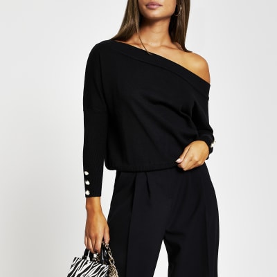 asymmetric neck top