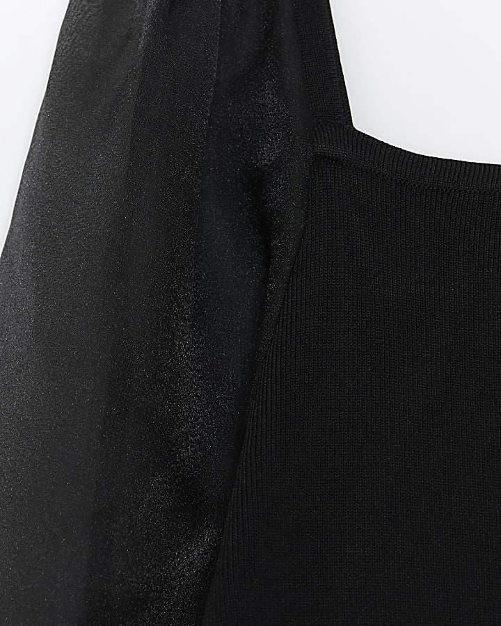 Black organza sleeve blouse | River Island