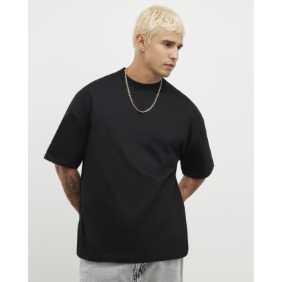 Black Oversized Crew Neck T-Shirts 3 Pack