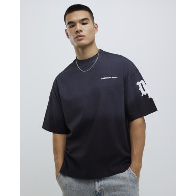 Black Oversized Fit Dept Inc T-Shirt