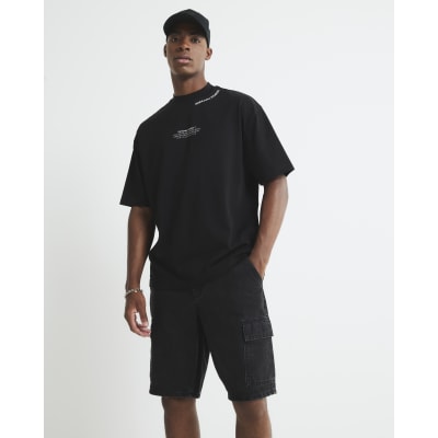 Black Oversized Fit Harajuku Studios T-Shirt