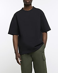 Black oversized fit heavy weight t-shirt