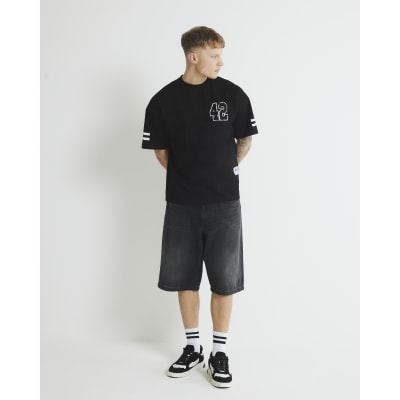Black Oversized Fit Number 42 T-Shirt