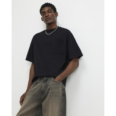 Black Oversized Fit Pocket T-Shirt