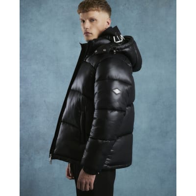 Black Oversized Fit Puffer Coat
