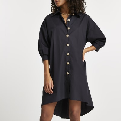 oversized button up shirt dress