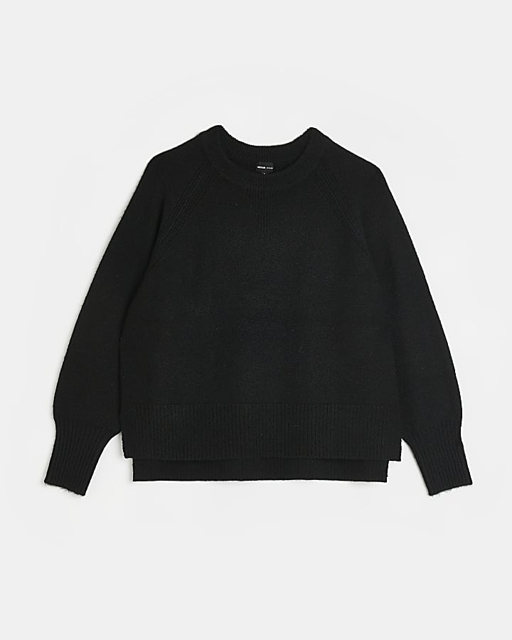 Black oversized knit jumper