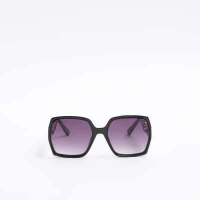 Black Oversized Square Sunglasses | River Island