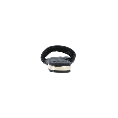 360 degree animation of product Black padded sandals frame-9