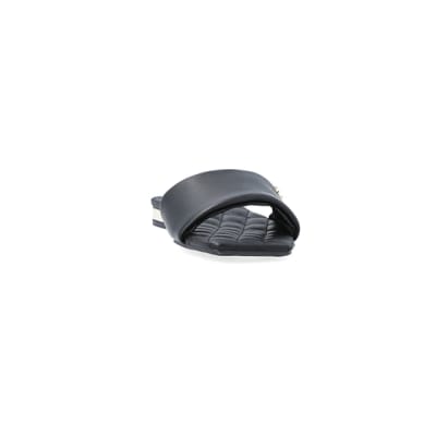 360 degree animation of product Black padded sandals frame-20