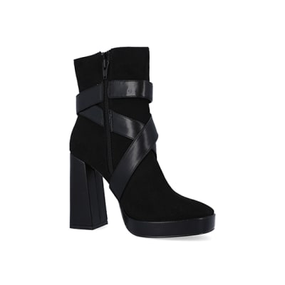 Womens black ankle clearance boots river island