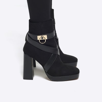 Black heeled hotsell ankle boots