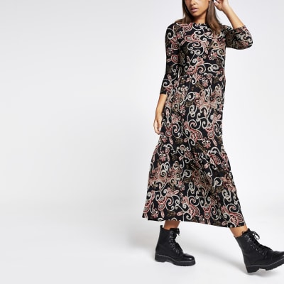 paisley smock dress