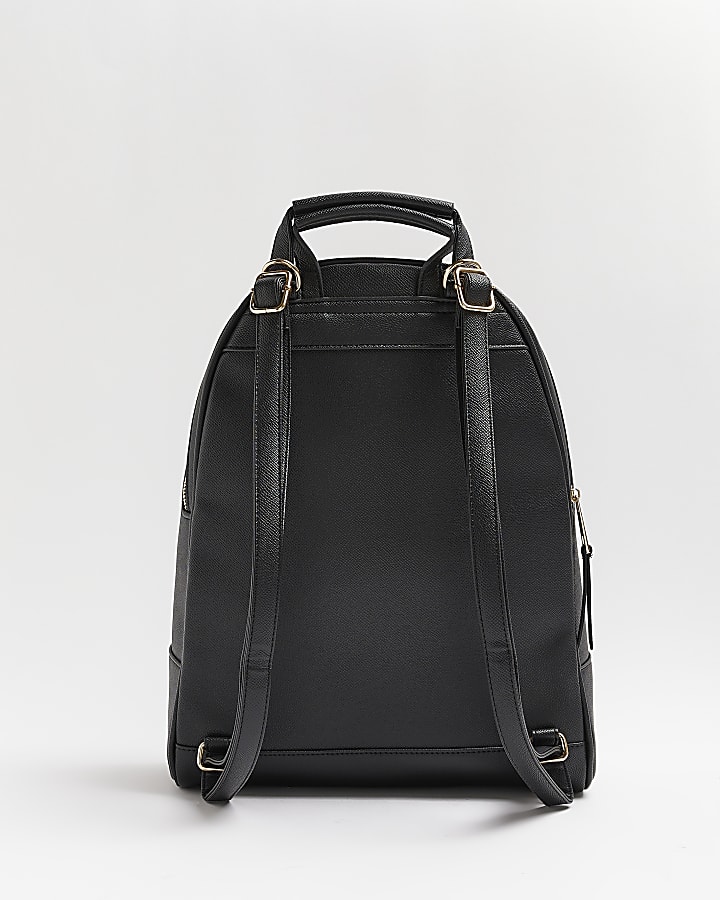 Black patent backpack