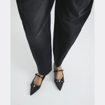 Black Patent Bow Mary Jane Shoes
