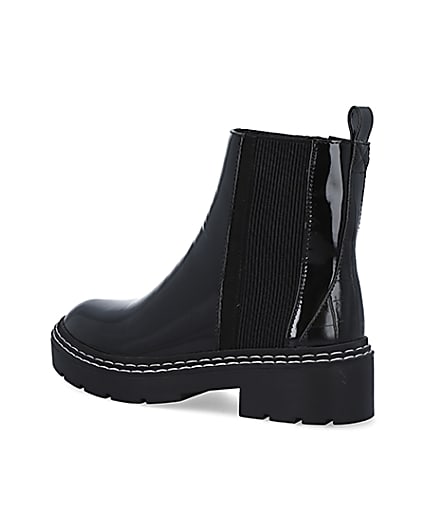 360 degree animation of product Black patent chelsea boots frame-5