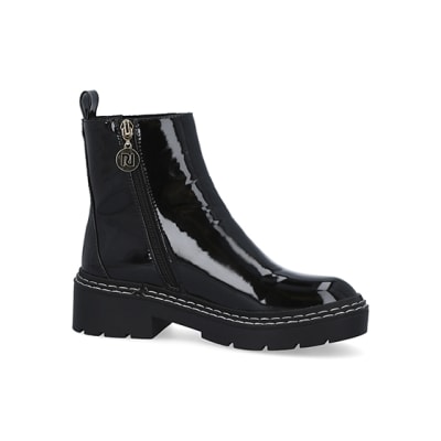 River island patent sales ankle boots