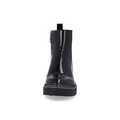 River island clearance black patent boots