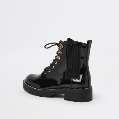 river island chunky biker boots