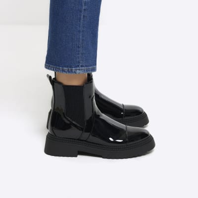 Patent boots hot sale river island