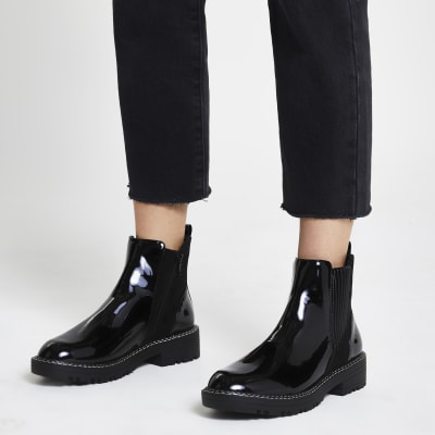 river island flat ankle boots