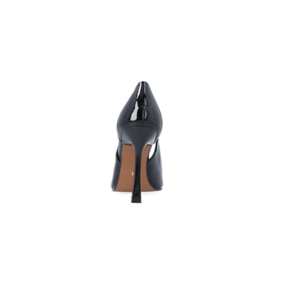 360 degree animation of product Black patent heeled court shoes frame-9