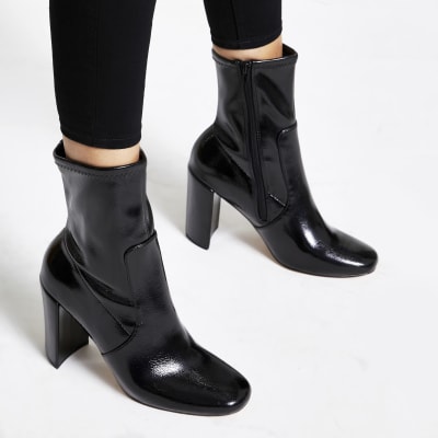 black tie ankle boots
