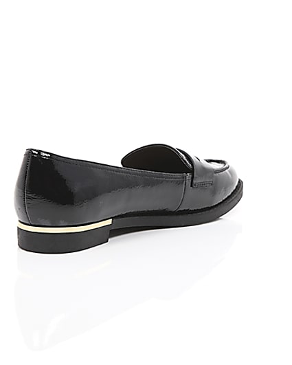 360 degree animation of product Black patent loafers frame-13