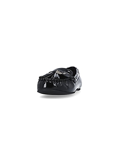 360 degree animation of product Black patent loafers frame-22
