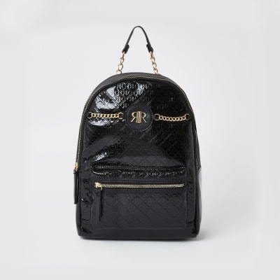 river island black rucksack