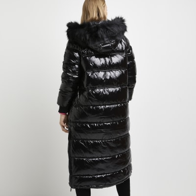 river island patent coat