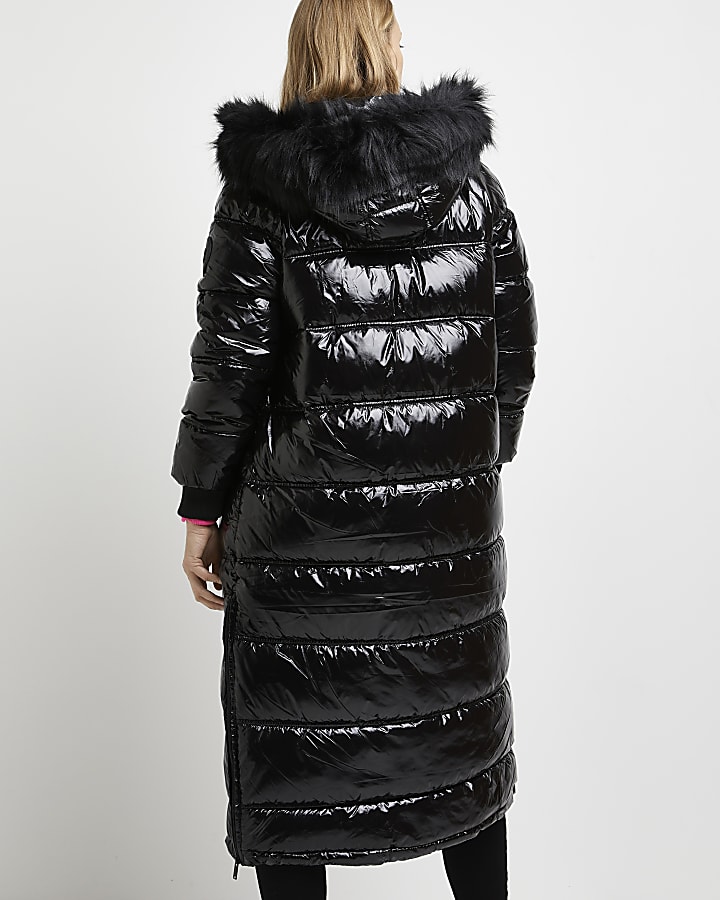 river island patent coat
