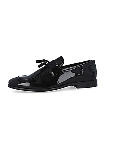 360 degree animation of product Black patent tassel loafers frame-2