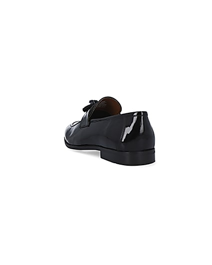 360 degree animation of product Black patent tassel loafers frame-7