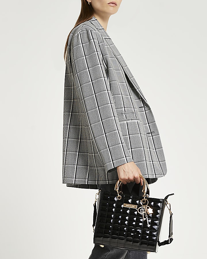 river island patent coat