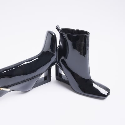 patent wedge boots