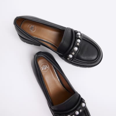 Black Pearl Chunky Loafers River Island