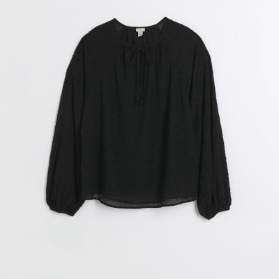 Threaded Pear Elowen Long Sleeve Blouse Long Sleeve Top