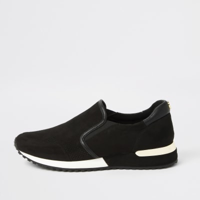 river island slip on trainers