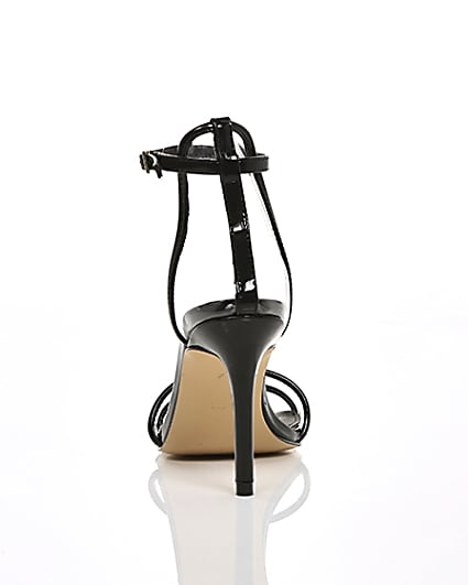 360 degree animation of product Black perspex barely there sandals frame-16