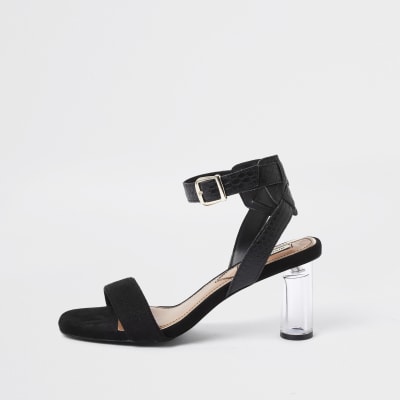 perspex sandal heels