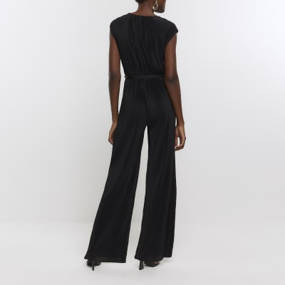 Black Plisse Belted Trouser – Ziran