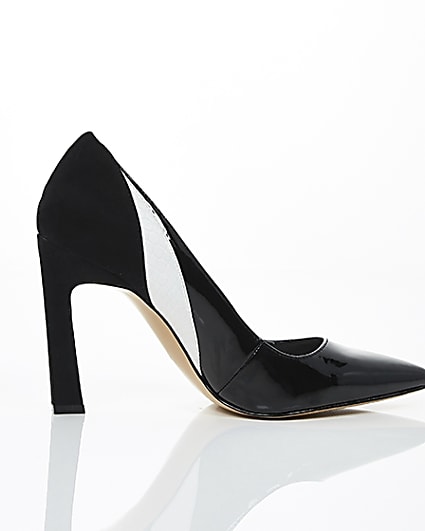 360 degree animation of product Black pointed toe court shoes frame-10