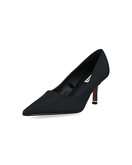 360 degree animation of product Black pointed toe heeled court shoes frame-0