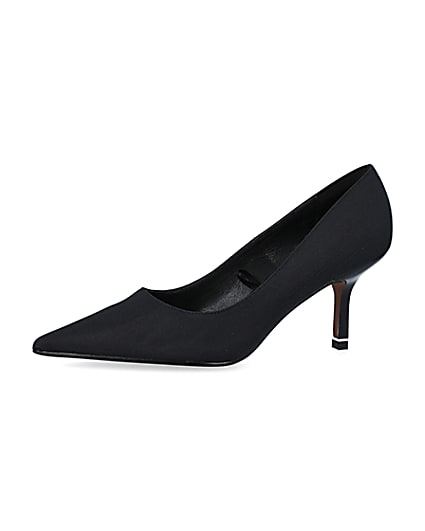 360 degree animation of product Black pointed toe heeled court shoes frame-2
