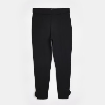 Black ponte mid rise leggings